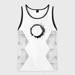 Майка-безрукавка мужская The Callisto Protocol white poly, цвет: 3D-черный