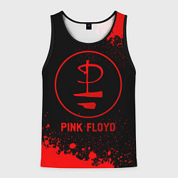 Майка-безрукавка мужская Pink Floyd - red gradient, цвет: 3D-черный