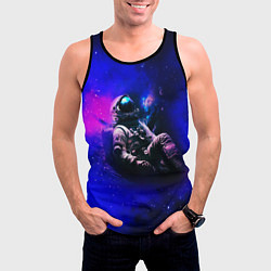Майка-безрукавка мужская Астронавт в пучине, цвет: 3D-черный — фото 2