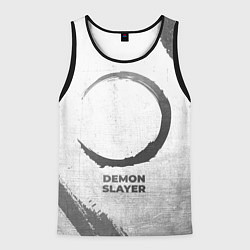 Майка-безрукавка мужская Demon Slayer - white gradient, цвет: 3D-черный