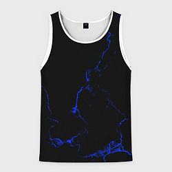 Майка-безрукавка мужская Color black blue, цвет: 3D-белый