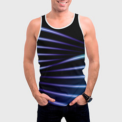 Майка-безрукавка мужская Color black blue, цвет: 3D-белый — фото 2