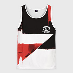 Майка-безрукавка мужская Toyota логотип, цвет: 3D-белый