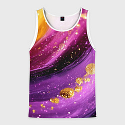 Майка-безрукавка мужская Текстура с блеском, цвет: 3D-белый