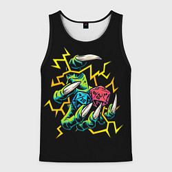 Майка-безрукавка мужская Dragons Paw and Cubes, цвет: 3D-черный