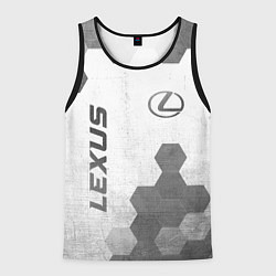Майка-безрукавка мужская Lexus - white gradient вертикально, цвет: 3D-черный
