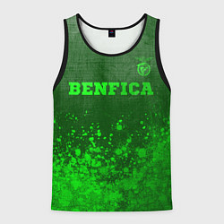 Майка-безрукавка мужская Benfica - green gradient посередине, цвет: 3D-черный