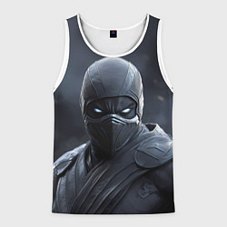 Майка-безрукавка мужская Нуб Сайбот черный призрак, цвет: 3D-белый