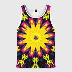 Майка-безрукавка мужская Звездный калейдоскоп, цвет: 3D-белый