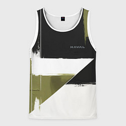 Майка-безрукавка мужская Haval логотип, цвет: 3D-белый
