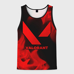 Майка-безрукавка мужская Valorant - red gradient, цвет: 3D-черный