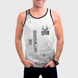 Майка-безрукавка мужская Die Antwoord - white gradient вертикально, цвет: 3D-черный — фото 2
