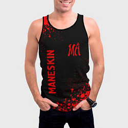 Майка-безрукавка мужская Maneskin - red gradient вертикально, цвет: 3D-черный — фото 2