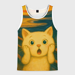 Майка-безрукавка мужская Котёночкин крик, цвет: 3D-белый