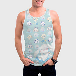 Майка-безрукавка мужская Нежные зайки, цвет: 3D-белый — фото 2