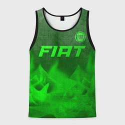 Майка-безрукавка мужская Fiat - green gradient посередине, цвет: 3D-черный