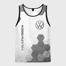 Майка-безрукавка мужская Volkswagen - white gradient вертикально, цвет: 3D-черный