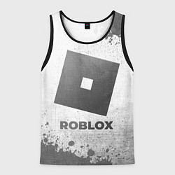 Майка-безрукавка мужская Roblox - white gradient, цвет: 3D-черный