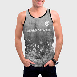 Майка-безрукавка мужская Gears of War - grey gradient посередине, цвет: 3D-черный — фото 2
