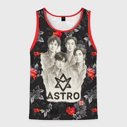 Майка-безрукавка мужская Astro стиль - рисунок карандашом, цвет: 3D-красный