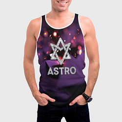 Майка-безрукавка мужская Astro логотип группы из кристаллов, цвет: 3D-белый — фото 2