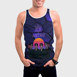Майка-безрукавка мужская Astro retro style, цвет: 3D-белый — фото 2