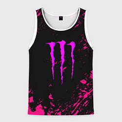 Майка-безрукавка мужская Monster energy неоновые краски лого, цвет: 3D-белый