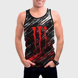 Майка-безрукавка мужская Monster energy полосы красок, цвет: 3D-черный — фото 2