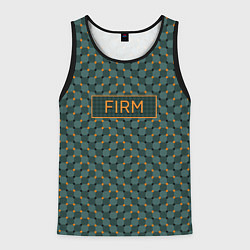 Майка-безрукавка мужская Плавающий эффект - Фирм зеленый, цвет: 3D-черный