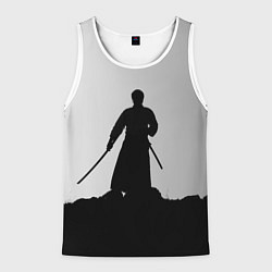 Майка-безрукавка мужская Самурай в поле, цвет: 3D-белый