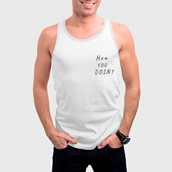 Майка-безрукавка мужская Друзья художники - how you doin, цвет: 3D-белый — фото 2