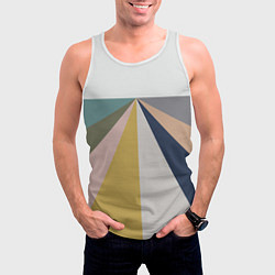 Майка-безрукавка мужская Черное солнце красная луна, цвет: 3D-белый — фото 2