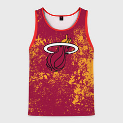 Майка-безрукавка мужская Майами Хит - брызги красок, цвет: 3D-красный