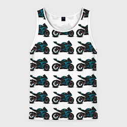 Мужская майка без рукавов Motorbike blue