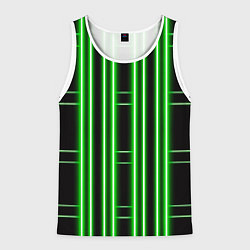 Майка-безрукавка мужская Neon green, цвет: 3D-белый