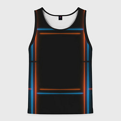 Мужская майка без рукавов Neon black red blue