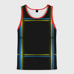 Мужская майка без рукавов Neon yellow blue