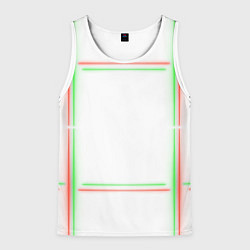 Майка-безрукавка мужская Neon light green red, цвет: 3D-белый