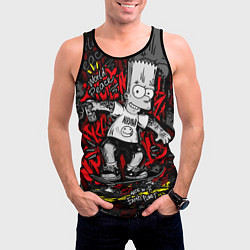 Майка-безрукавка мужская Татуированный барт, цвет: 3D-черный — фото 2