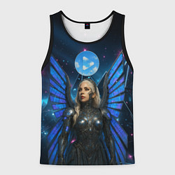 Майка-безрукавка мужская Космическая Леди Гага, цвет: 3D-черный