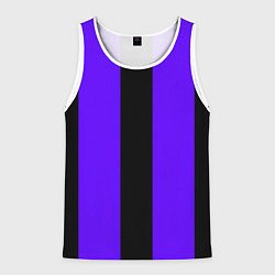 Мужская майка без рукавов Color purple black stripes