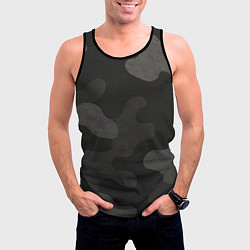 Майка-безрукавка мужская Черно-серый камуфляж, цвет: 3D-черный — фото 2