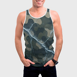 Майка-безрукавка мужская Ледяной камуфляж, цвет: 3D-белый — фото 2