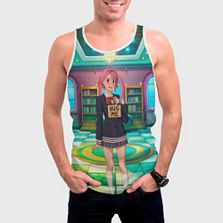 Майка-безрукавка мужская Дандадан Сиратори Айра хочет обнимашек, цвет: 3D-белый — фото 2