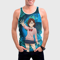 Майка-безрукавка мужская Сиратори Айра - знак стоп, цвет: 3D-белый — фото 2