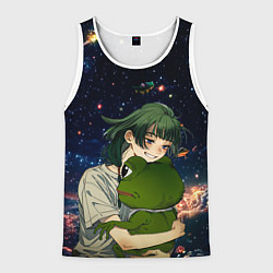 Майка-безрукавка мужская МаоМао и Лягушонок Пепе - Монолог Фармацевта, цвет: 3D-белый