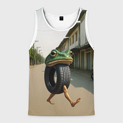 Майка-безрукавка мужская Бонека Амбалабу мем, цвет: 3D-белый