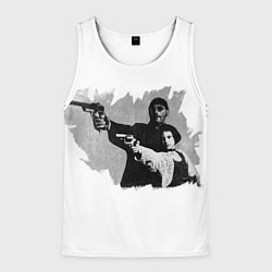 Мужская майка без рукавов Леон рисунок