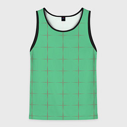 Майка-безрукавка мужская Color green stripes, цвет: 3D-черный