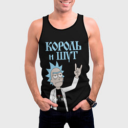 Майка-безрукавка мужская Король и Шут и Рик Санчес из Рик и Морти, цвет: 3D-черный — фото 2